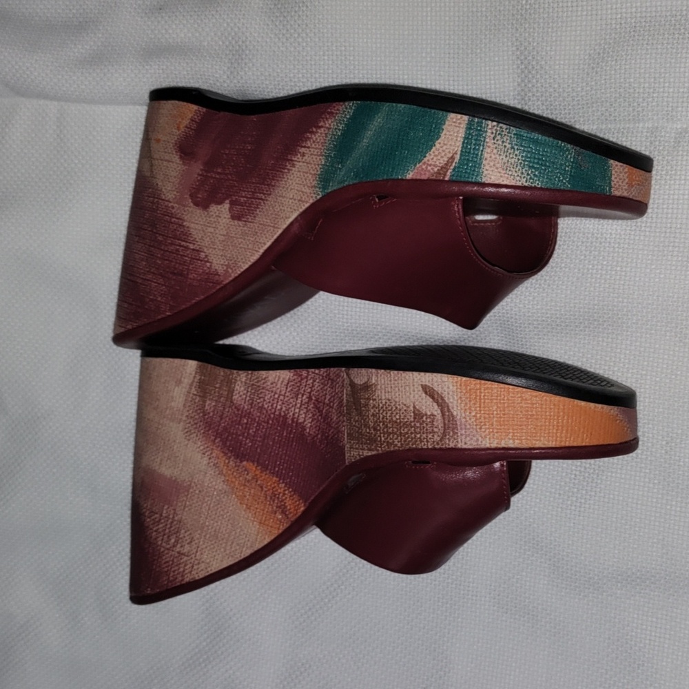 🎁  Revival platform sandals shoes w design heels women size 5 made in Brazil